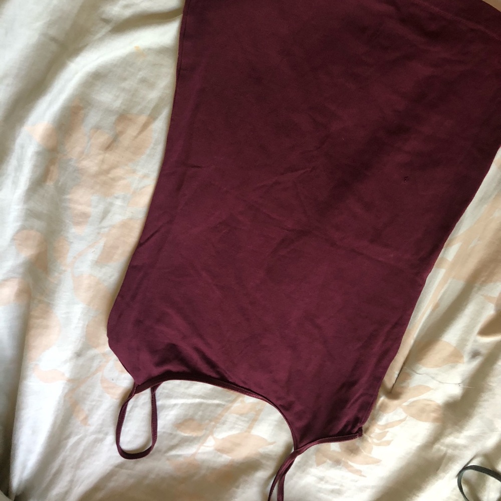 Burgundy Spaghetti strap